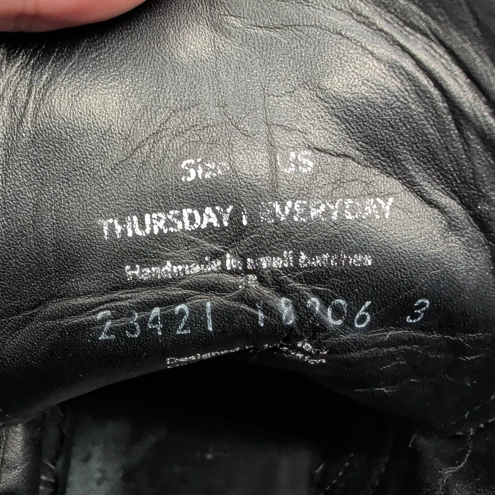 Thursday Boot Company StormKing Captain Matte Black Leather Cap Toe Boots Sz 15